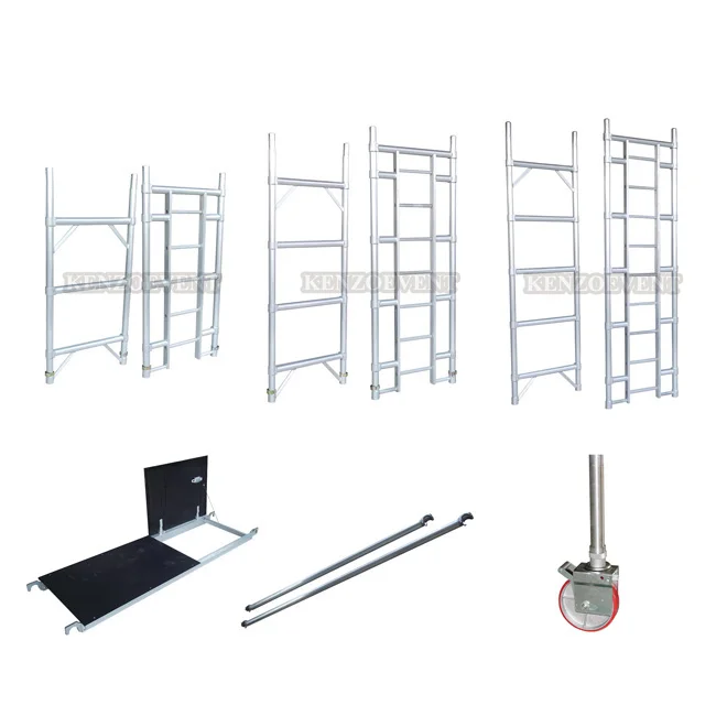 Portable cheap price aluminum ladder mobile scaffold tower with stairs