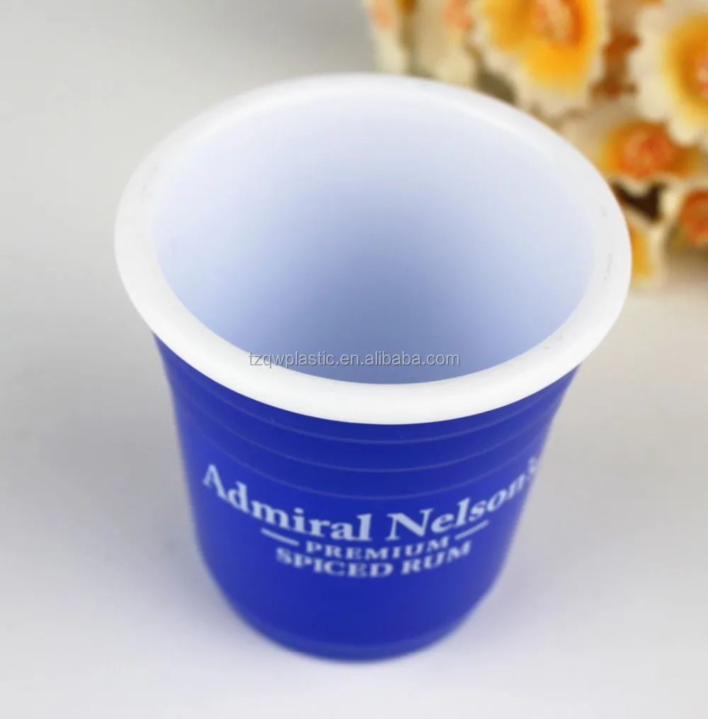 Red Mini party cup plastic shot glass-2oz