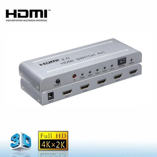Высокое качество HDMI 2.0 4x1 Переключатель Поддержка 3D