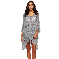 2022 Women Swimwear Lace Crochet Bikini Cover Up Beach Dress Swimsuit Bathing Suit Swim Cover Up Women