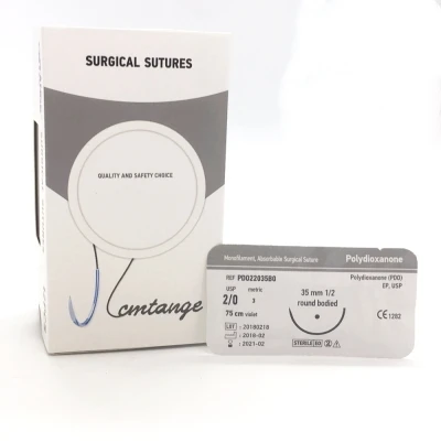 
Polydioxanone monifilament surgical sutures with needles 