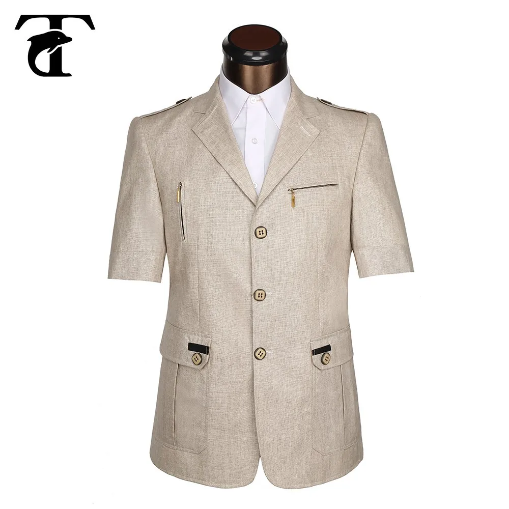 Полиэстер / льняной ткани пиджак для мужчин новинка стиль топ продать