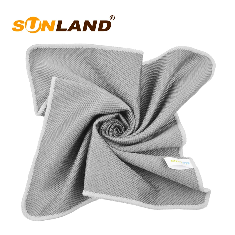 Sunland Kitchen Napkins Microfiber Counter Polishing Cleaning Cloth Dish Cloth Household 16 X 16inch Solid Grey