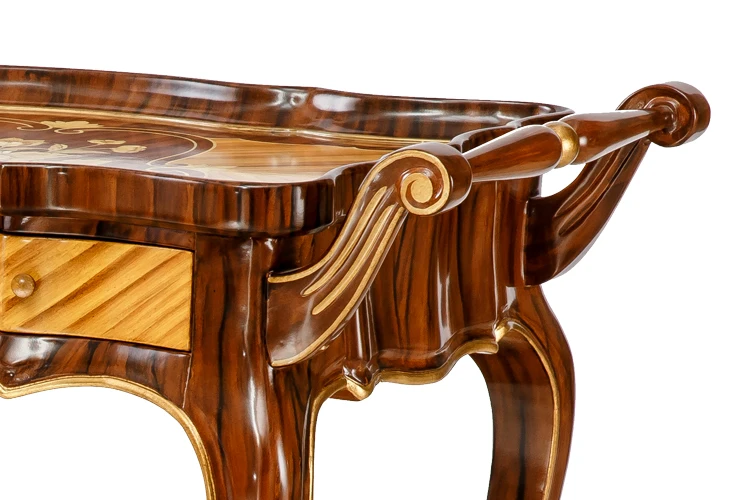 Роскошная деревянная тележка для еды чая закусок переноски из кухни в гостиничные номера стол ресторана Сервировочные традиционные