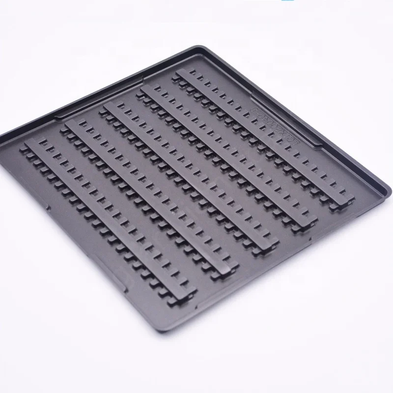 Vacuum Forming Black Plastic Tray China Factory Wholesale for Electronic Component