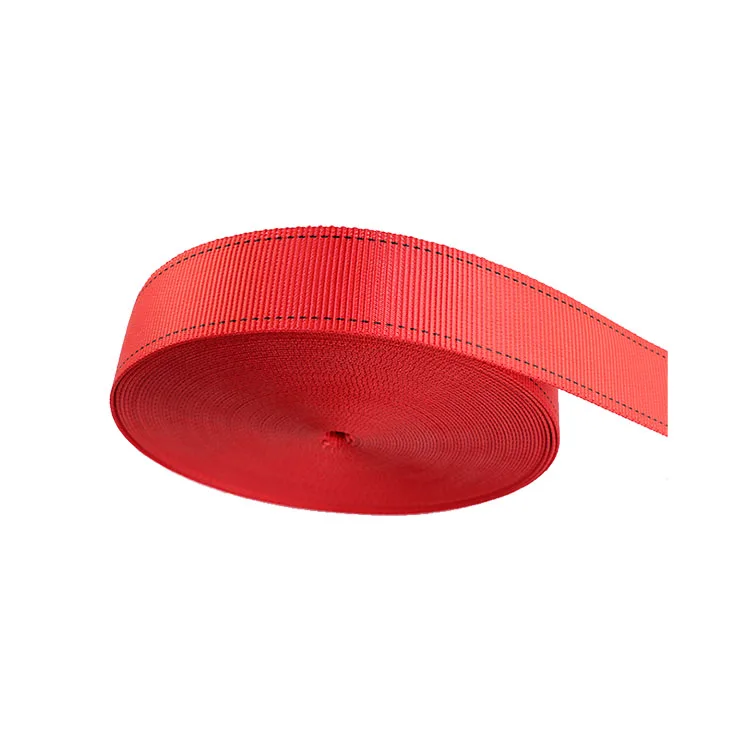 High strength 100% polyester safety belt webbing