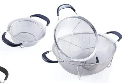 Stainless Steel Colander Strainer With Heavy Duty Handles And Base