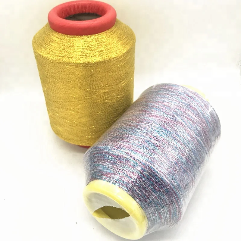 Mx type 1/100 12 micron 20D Golden Silver color polyester/ Nylon Metallic yarn