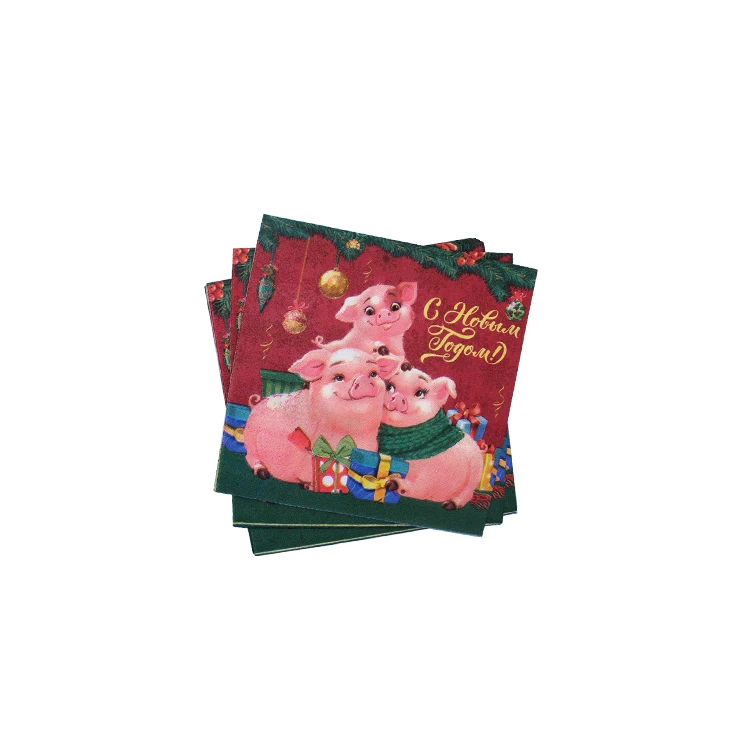 Christmas pattern  party city eco-friendly paper napkins,decorative colorful decoupage paper napkin for decoration