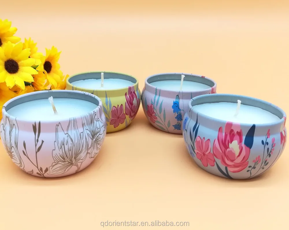 Hot Sales Gift Set Aroma Tins Jar Candle Natural Soy Wax Scented Candles Wholesale Luxury Tin Candle