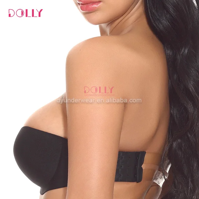 Backless Strapless Bras Push Up Padded Bra For Wedding Party Half Cup Seamless Bra