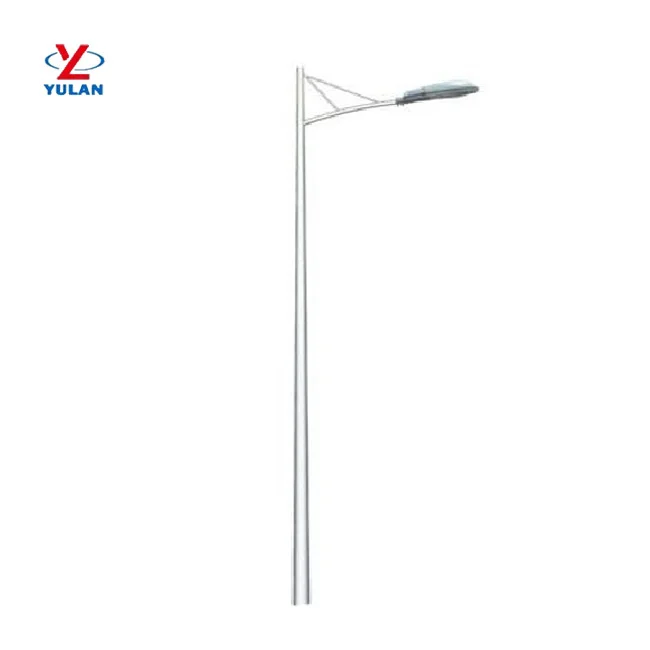 Q235 3m-35m street light pole foundation design high mast lighting