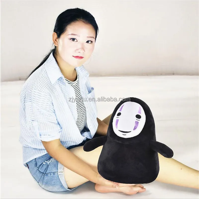 Ghibli Characters Kumkum Cartoon Japanese Anime Toys Plush Pillows No Face From Spirited Away
