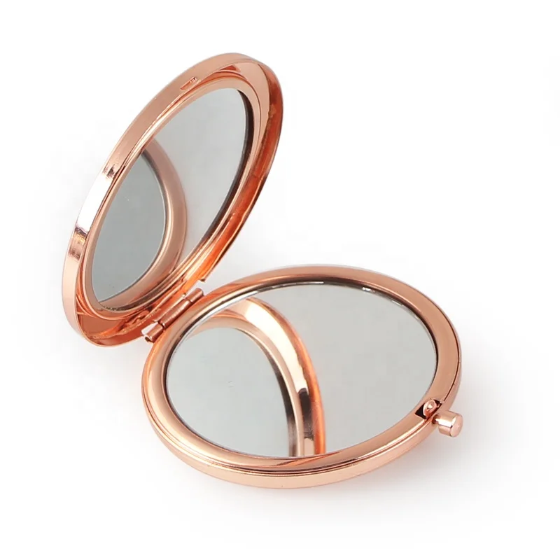 
Sublimation Rose Gold Blank Metal Double Side Compact Mirror 