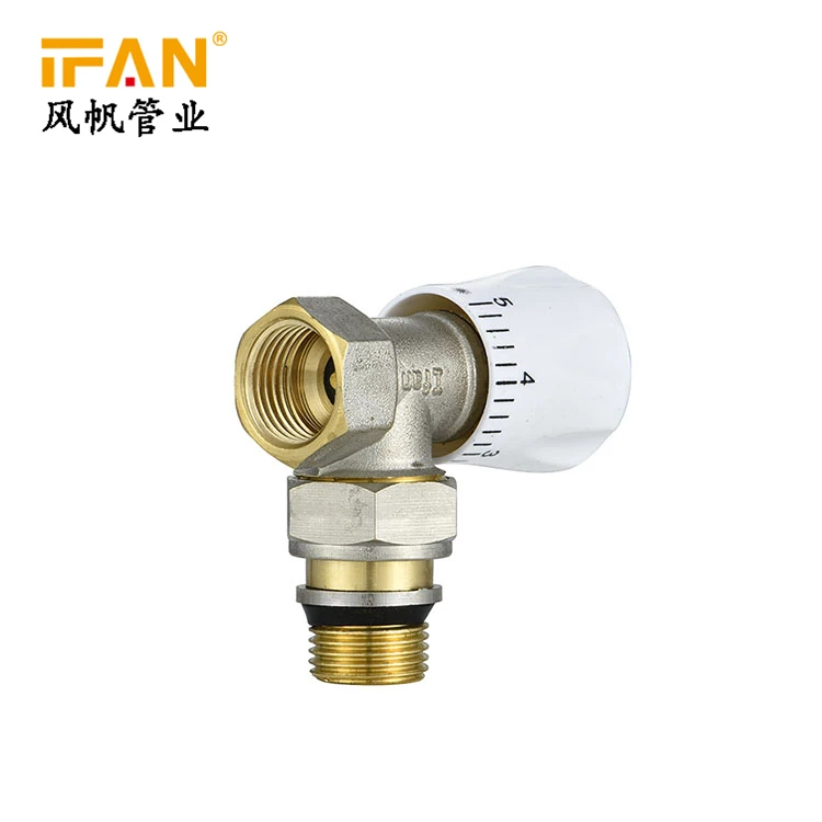 IFAN High Quality 1/2inch Radiator Valve Chrome Brass Ball Valve for Thermostatic Radiator Valve of Water Heater