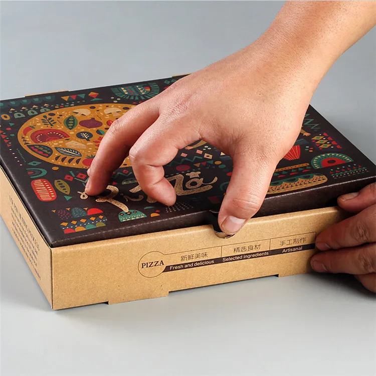 
Wholesale Empty Mini Biodegradable Box Carton Cheap Pizza Packing Box Design 