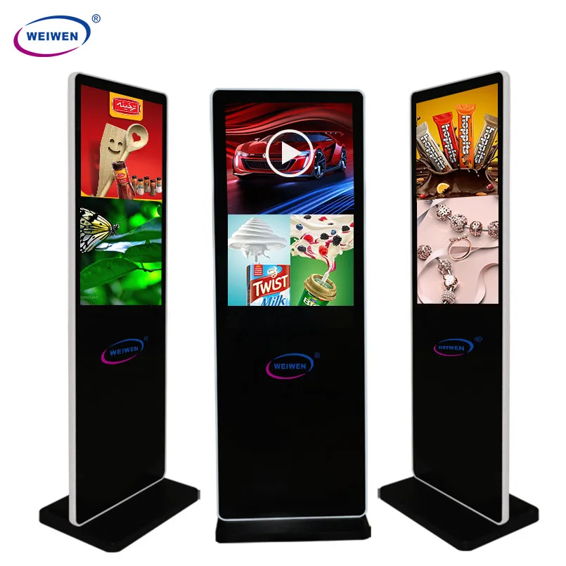 43 дюймов напольная подставка digital signage игрок рекламы Крытый USB версии ЖК подвижный AD плеер