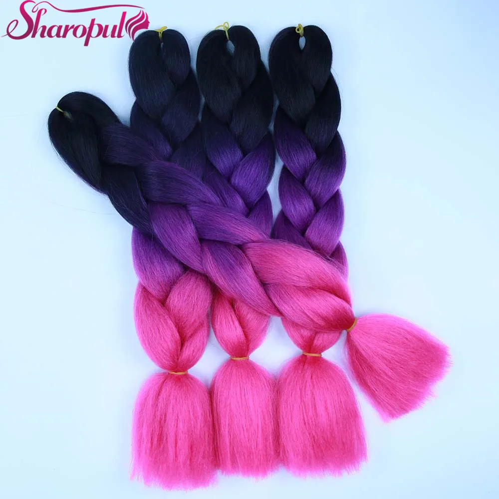 Top Quality Fiber 48inch 60colors Synthetic Jumbo Braid Hair For Crochet Ombre Braiding Hair Extensions
