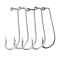 100pcs O shaughnessy JIG Hook Jig Big Stainless Steel Sea Fishhook Silver Steel Carp Fly Fishing