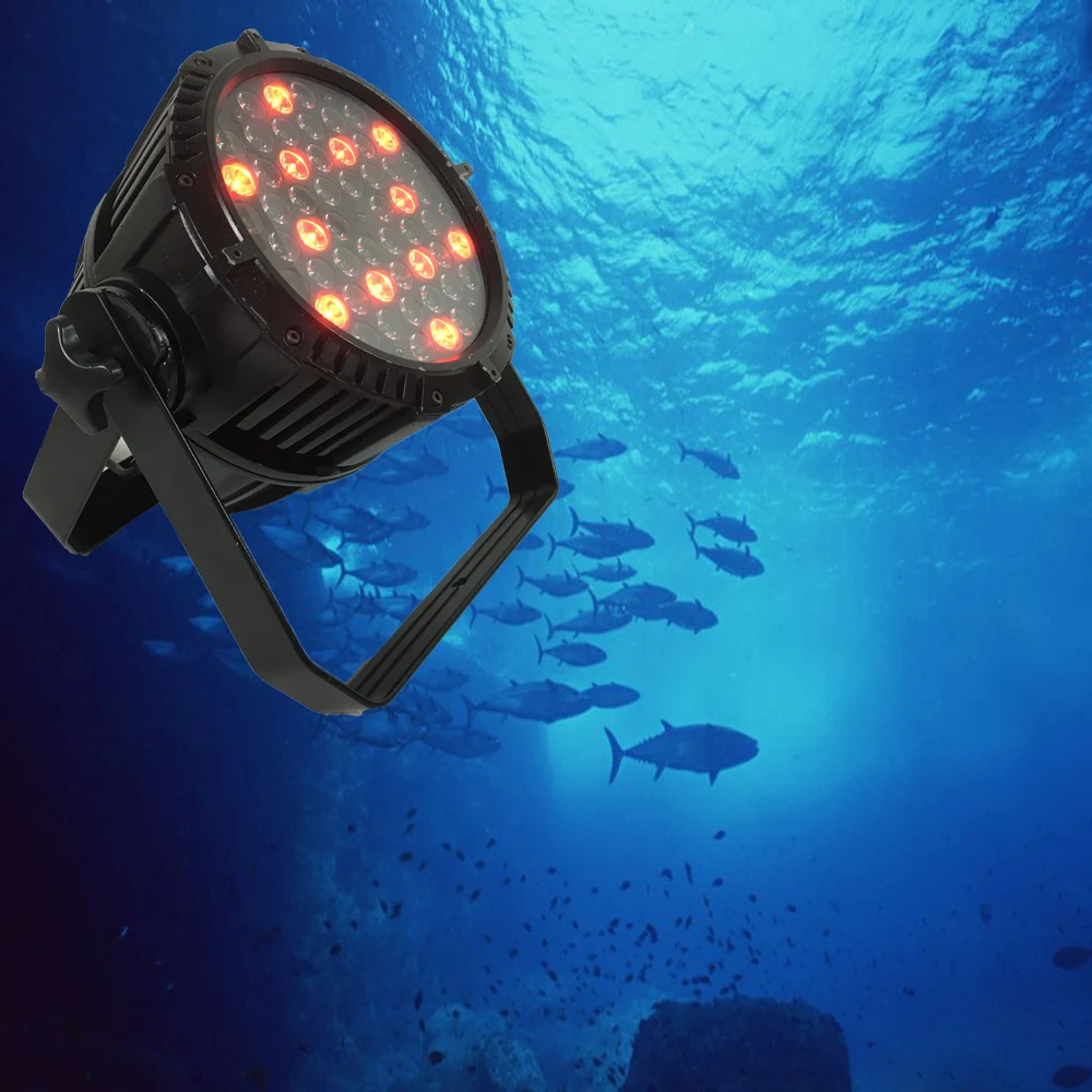 Waterproof outdoor type led par 64 led 54 3w par can dmx stage light with flight case