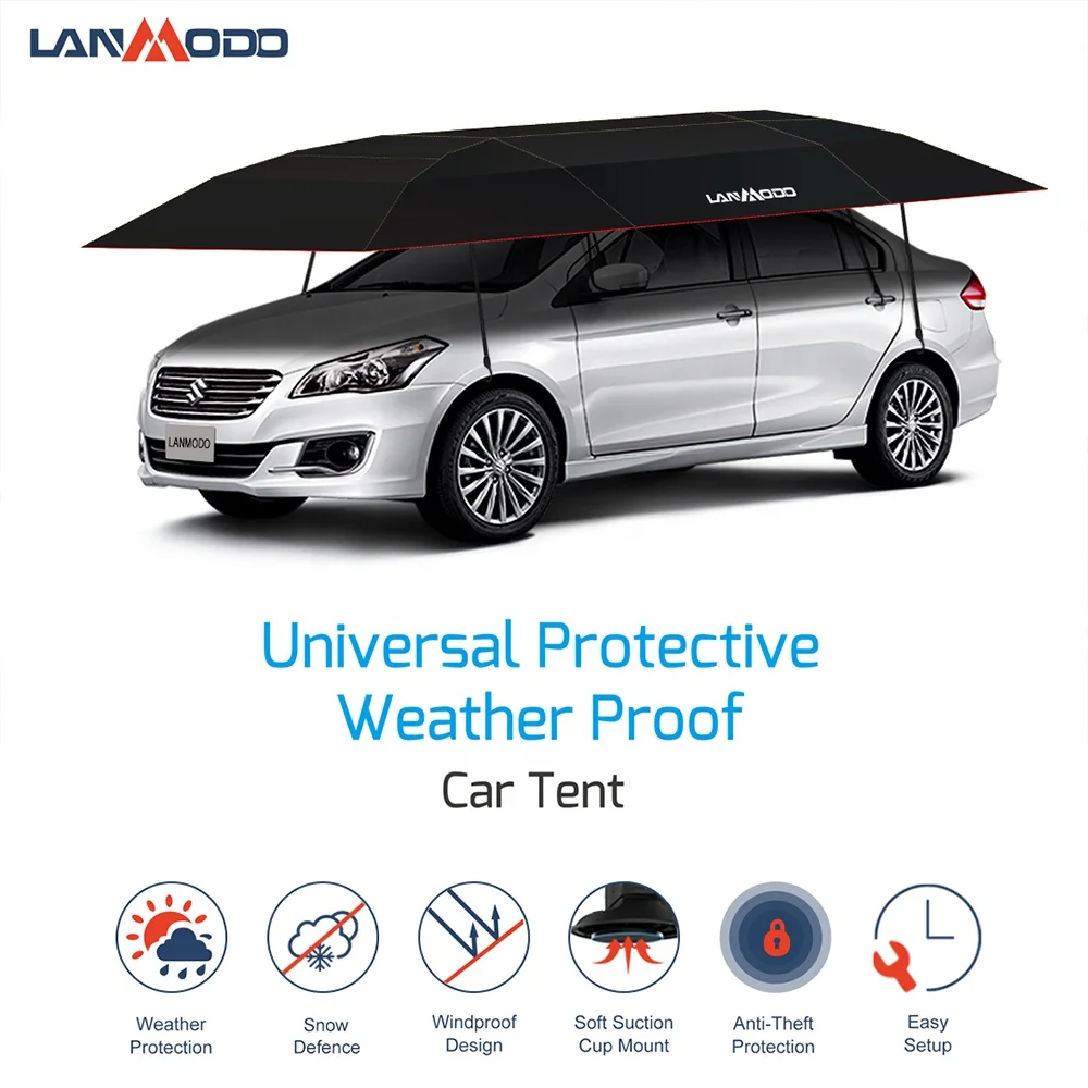 
Lanmodo folded 4.8 M shelter for car automatic portable garage hail protection car umbrella 