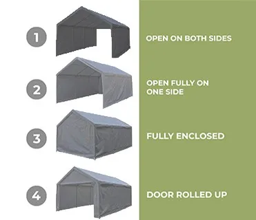 10 x 10 ,10 x 12,10 x 20 foot outdoor portable waterproof  Steel garage carport  car shelter car canopy