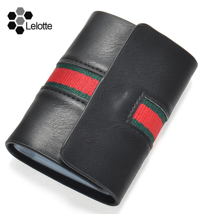 
Branded business card holder leather wallet women genuine business card case 