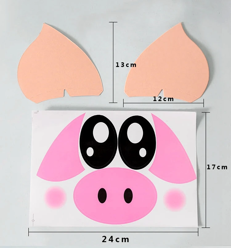 Top Quality DIY Balloon 3D Model Bobble Bobo Balloons with Pig Head shaped Stickers Balloons