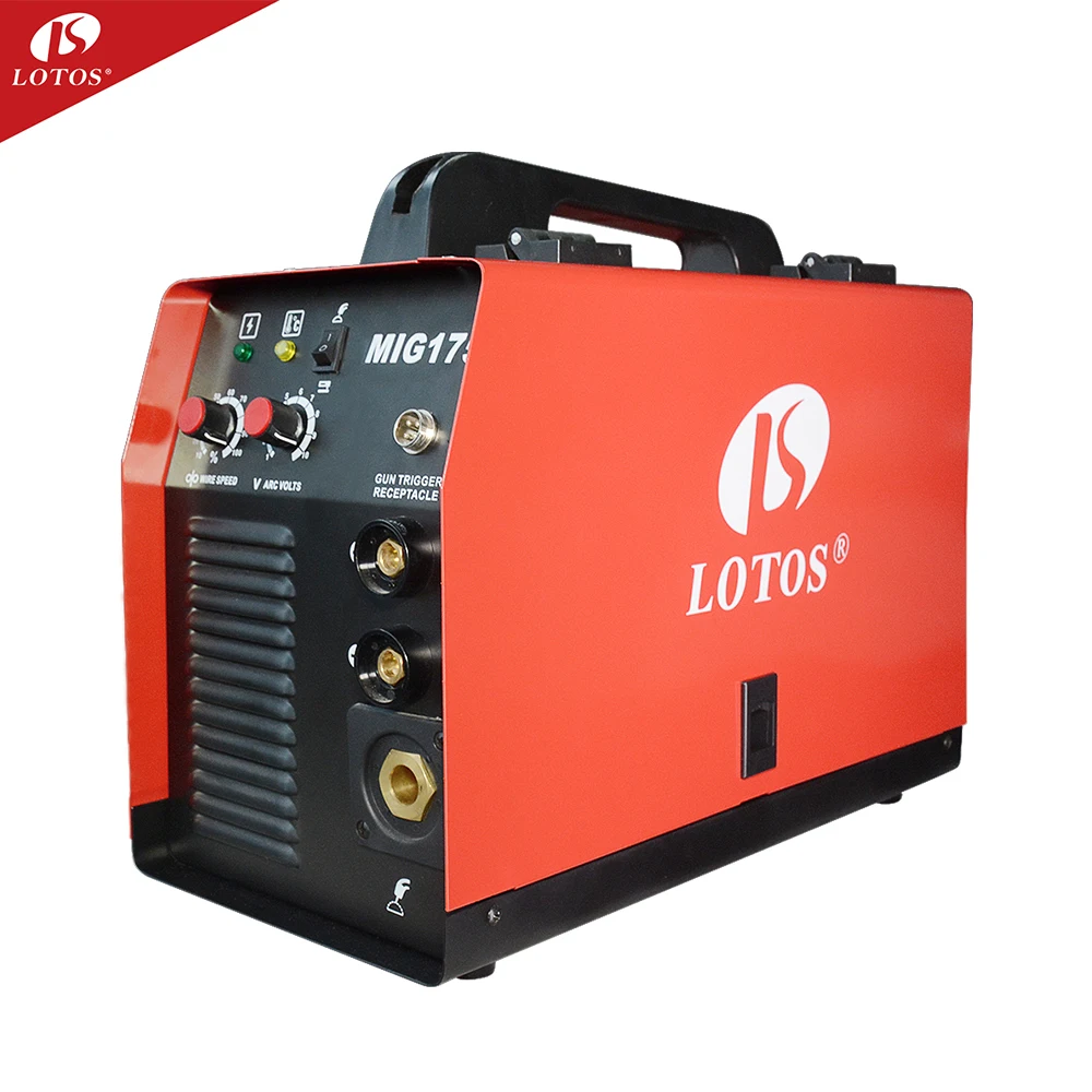 LOTOS MIG175 guangzhou gasless flux cored wire feeder dc inverter co2  inverter mig welding machine