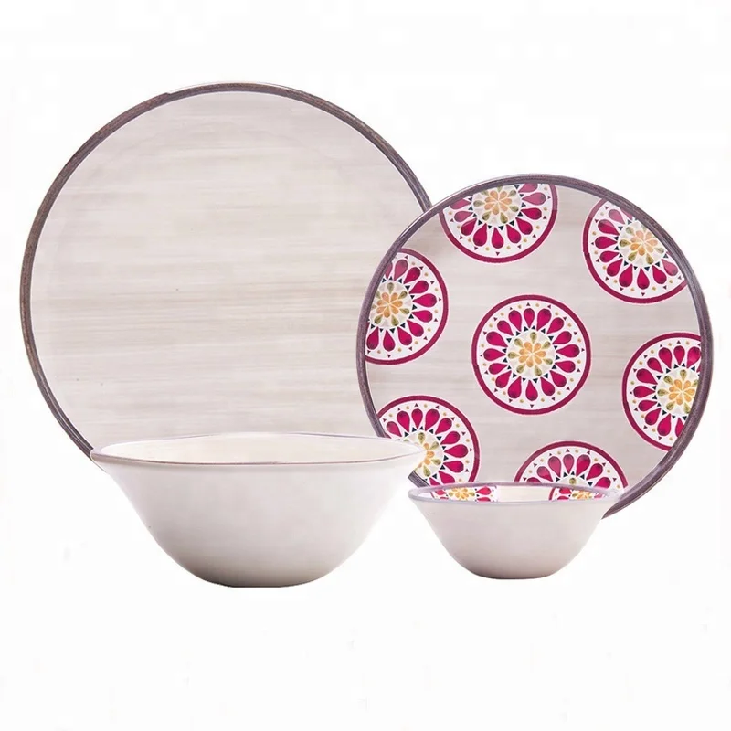 Swirl Design Superware Melamine Dinner Set of 4