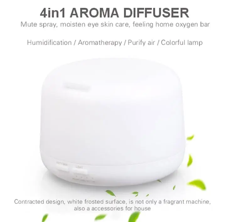 300ml Household Diffuser Aroma Mist Anion Humidifier Manual with Mood Light