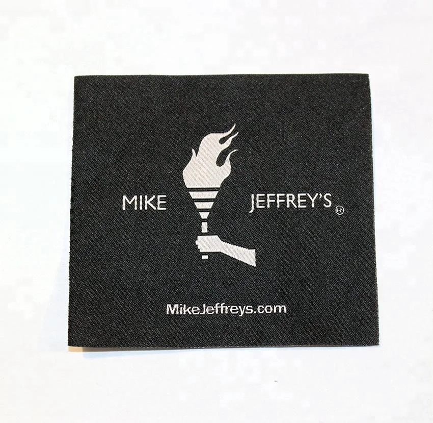 High Density Custom Square Woven Clothing Label Tag