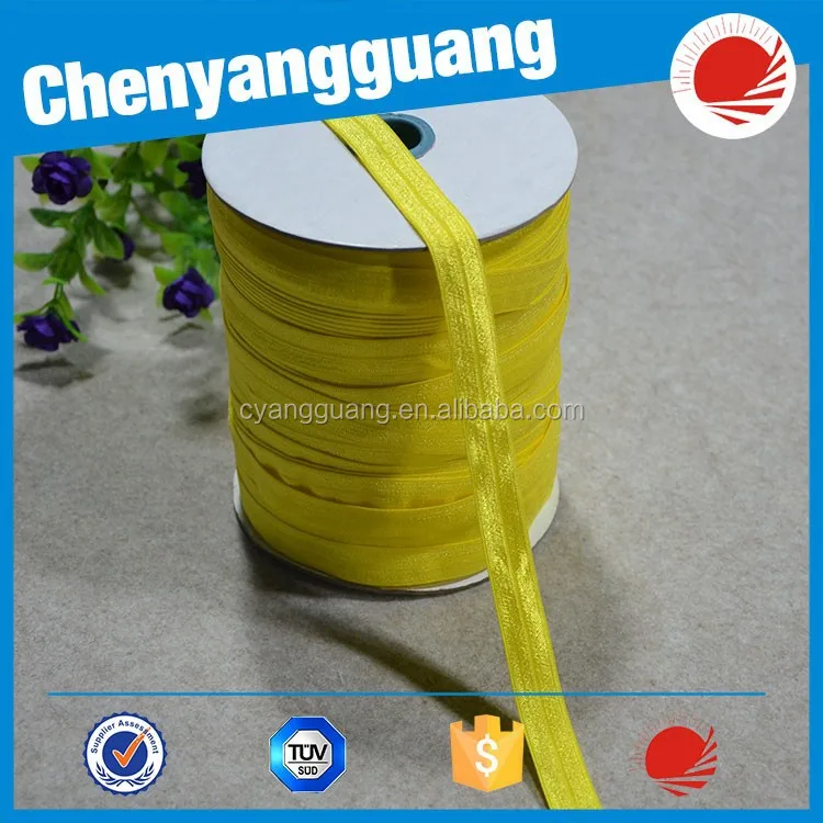 Fold over elastic tape/lycra binding tape nylon and spandex for garment or bags
