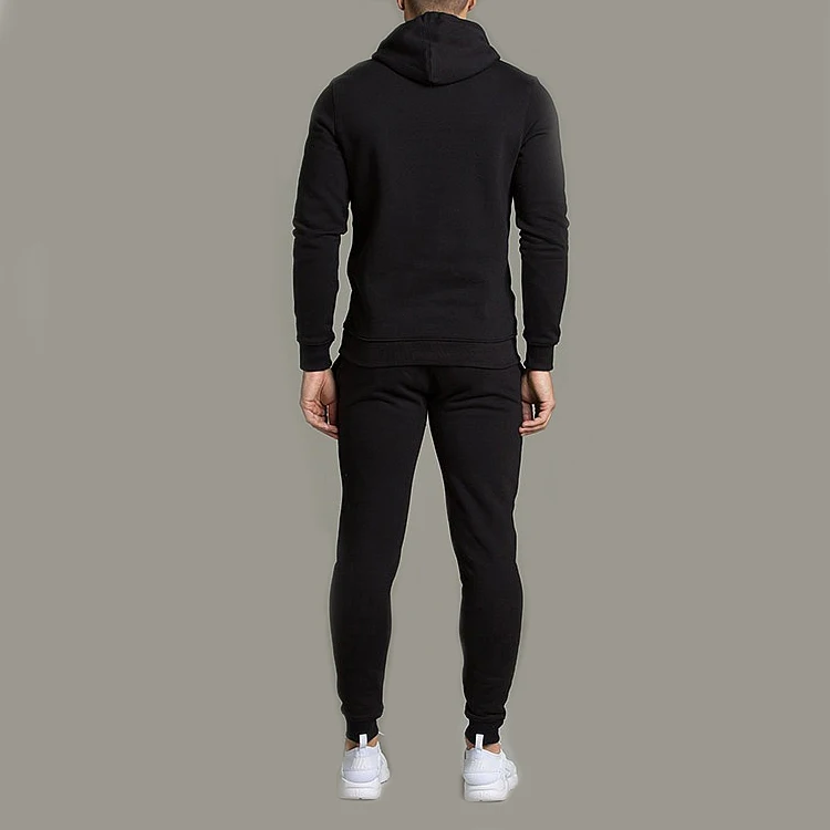 
Plain tan wholesale men winter blank sweatsuit men tracksuit 