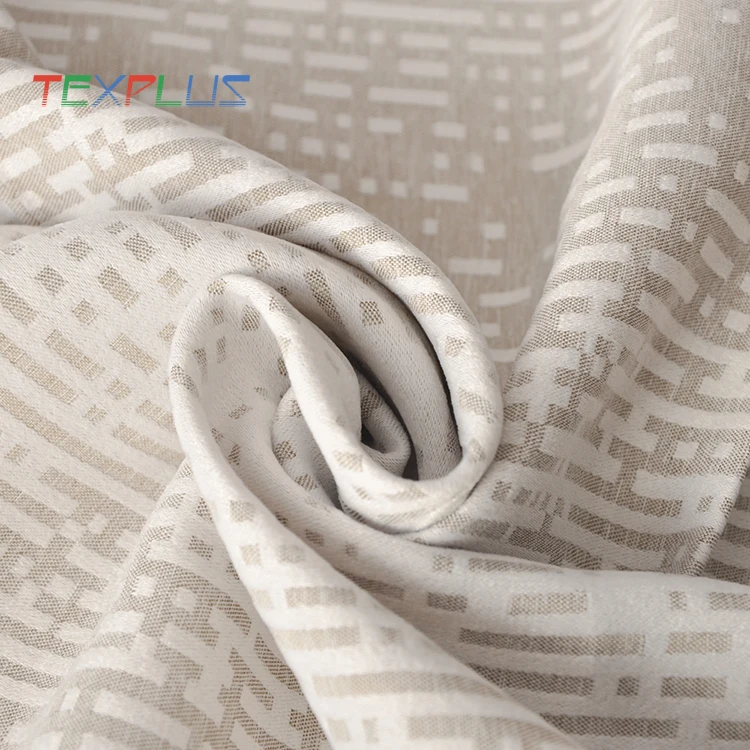 latest fashionable 100%polyester jacquard curtain fabric for bedroom