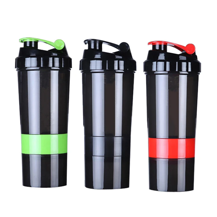 
500ml Custom Logo Printed Plastic Protein Shaker Water Bottle With Sports Eco-Friendly 