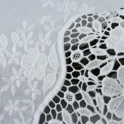 Newest single border embroidery voile material woven swiss cotton fabric textile