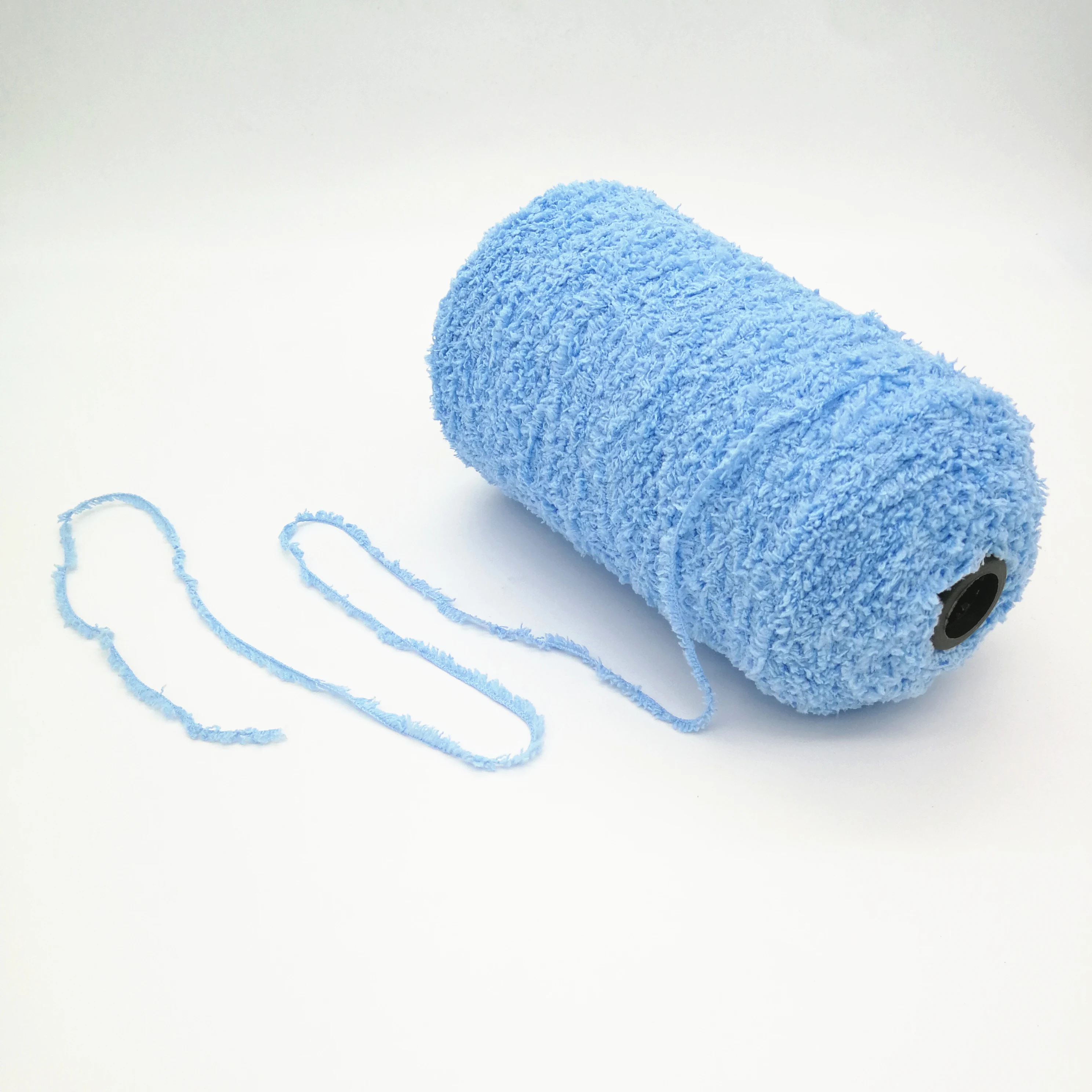 Super soft 5.8NM 8.8NM 100% polyester half velvet yarn fancy yarn for knitting hand knitting crocheting towel blanket sock