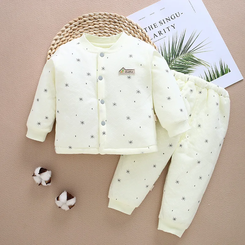 
Hot explosions quilted thickened two-piece cotton coat newborn baby cotton underwear 