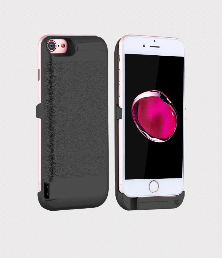2018 Hot Selling Wholesale Backup Charger Case for iPhone 6/7,5000mAh Power Bank Charger Case for iPhone 6/7 with USB Port