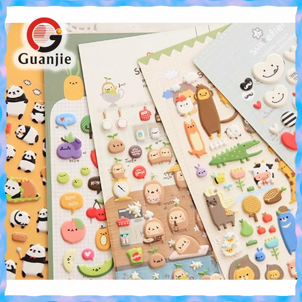 decorative puffy christmas sticker for kids