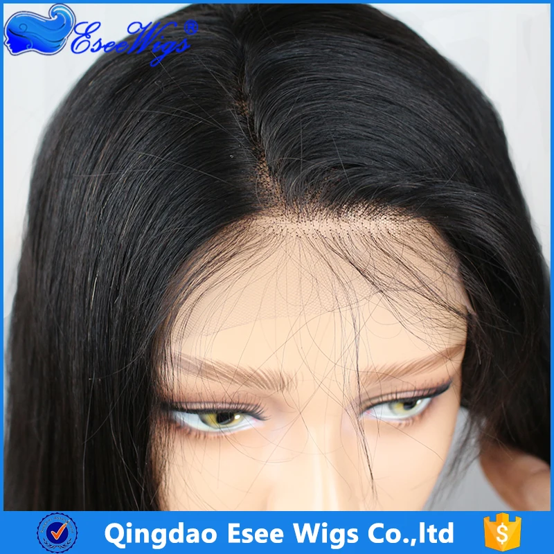 
Factory price 8a grade lace front wig straight human hair Full Lace wigs for black women 