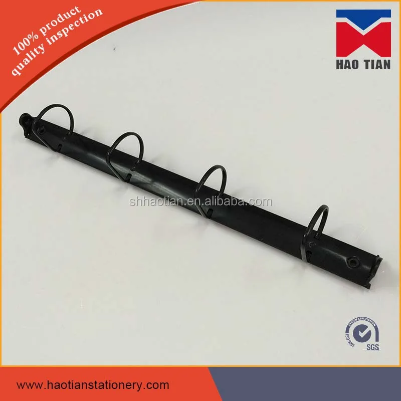 Gloss/Matt black 4-D ring binder, metal 4 ring binder