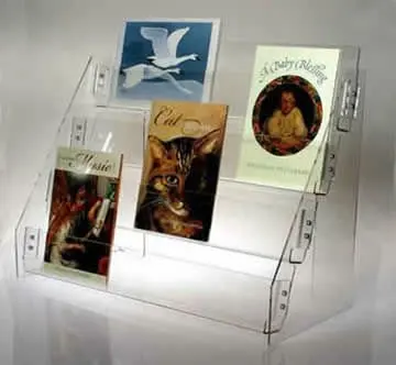 Acrylic Plastic Book Holder Stand Clear Magazine Display Rack Wide