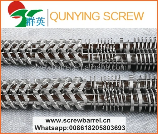 Bimetallic Conical twin barrel screw with SZ65 gear box