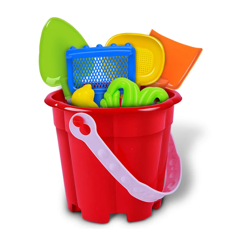 
outdoor beach toy bucket plastic toy beach sand toy set 