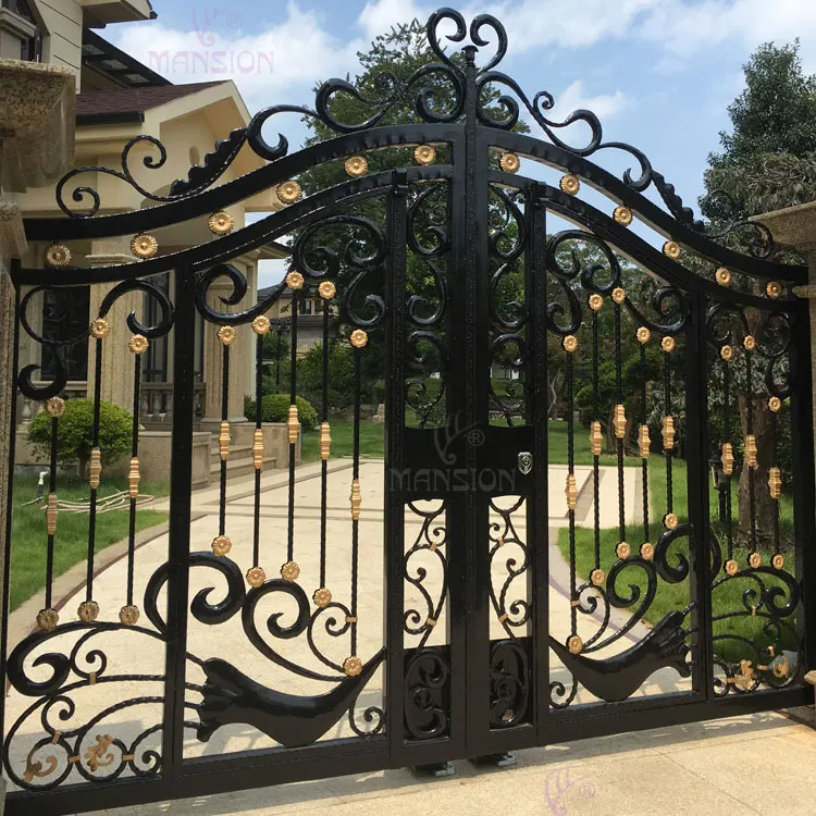 Fancy Design Iron Pipe Simple House Front Gate