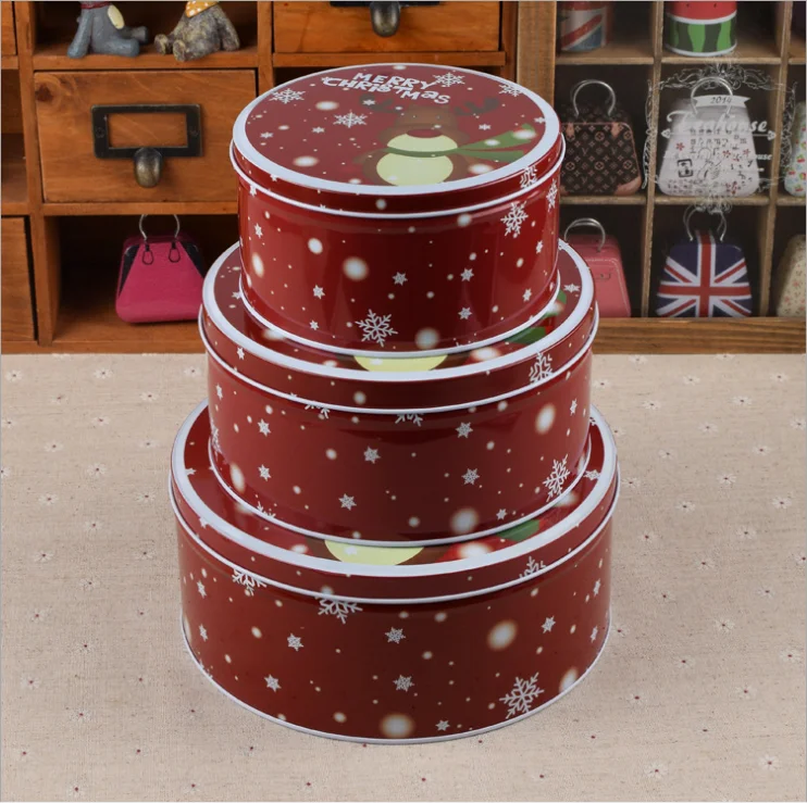 Wholesale Metal Cookie Box Tin Candy Box For Christmas Gifts