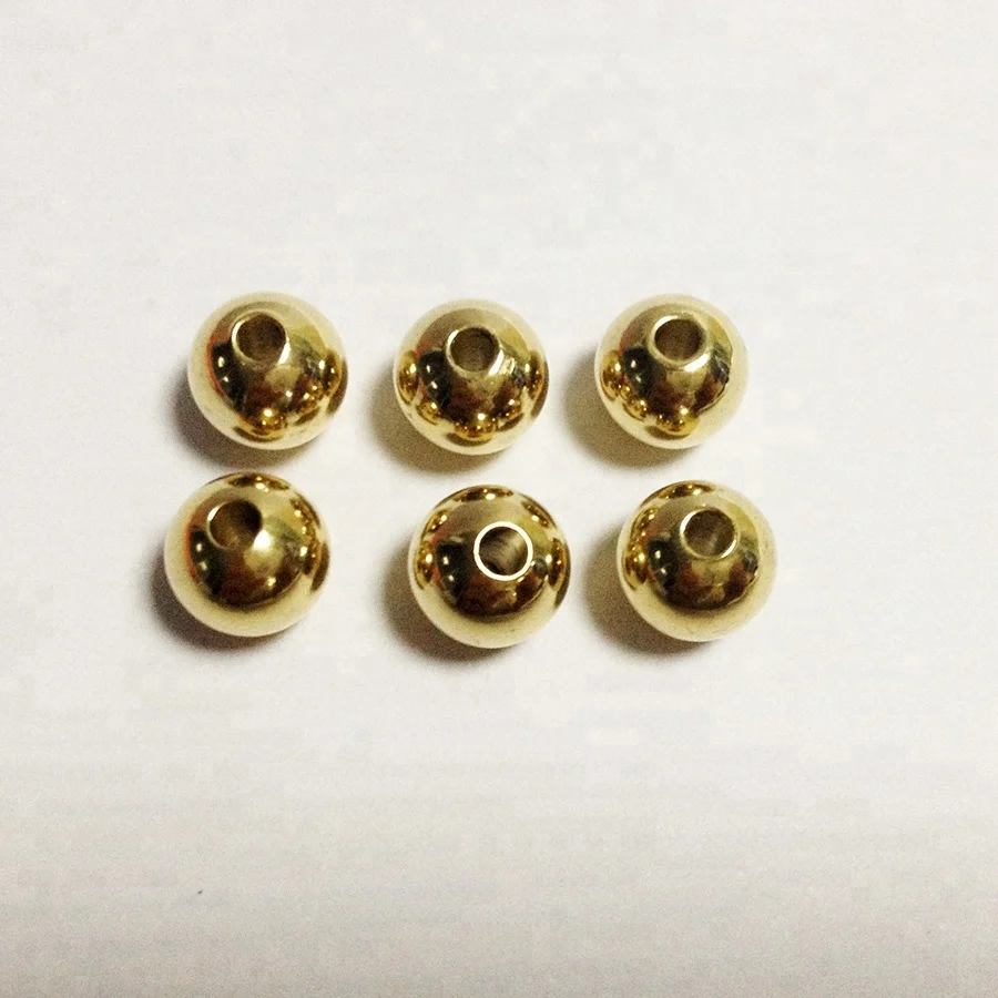 OEM fishing sinkers 3mm 3.25mm 3.5mm 3.8mm fly fishing brass ball beads