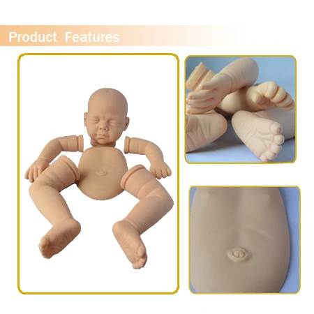 100% handmade paint wholesale reborn doll kit/reborn baby doll kits vinyl/soft vinyl reborn doll kits